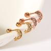 JEWNEL 14K rosegold Moon Star Cubic Piercing Earrings