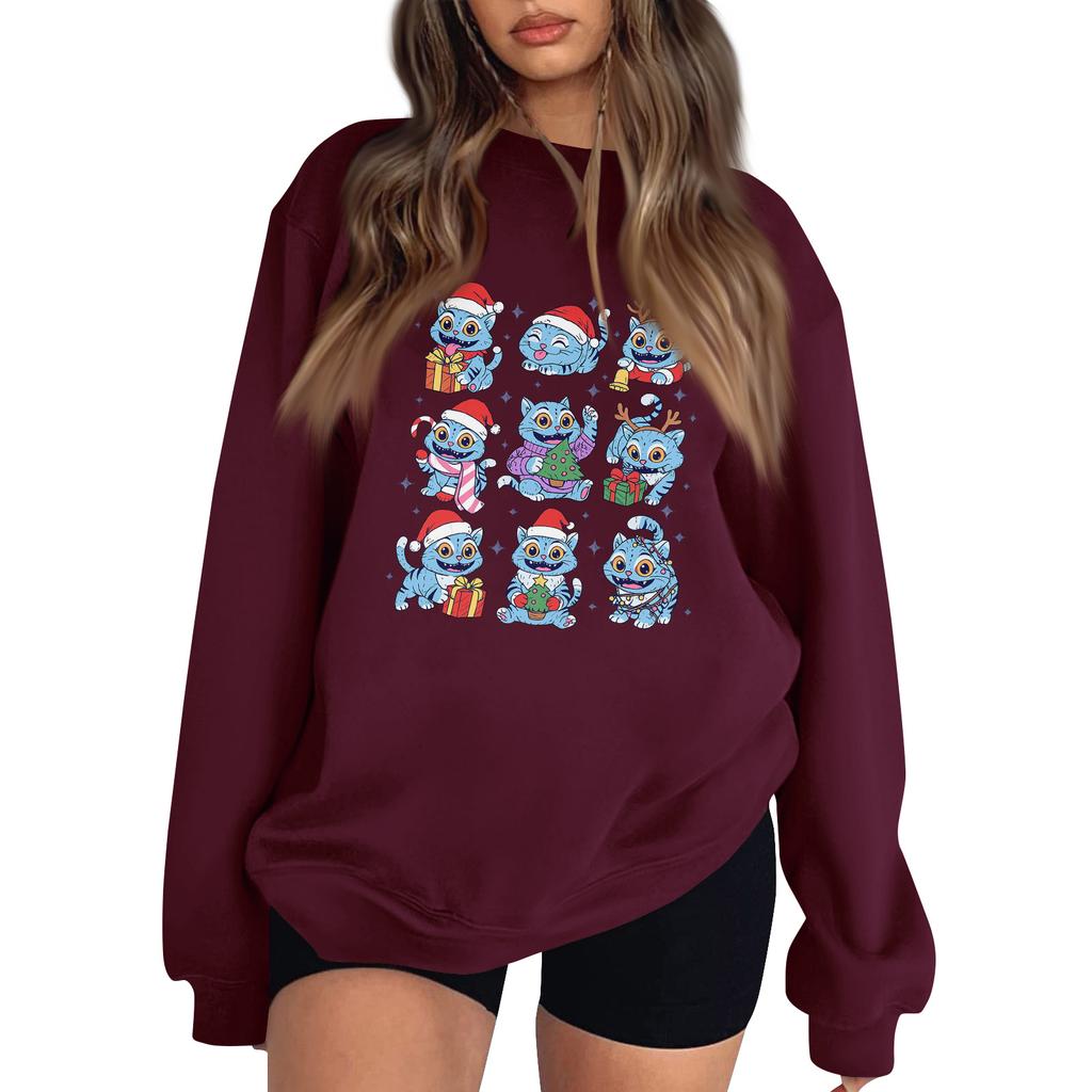 Women's Fashion Long-Sleeve Pullover Sweatshirt With Fun Movie-Themed Print