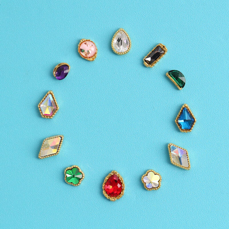 

Twinkle Nail Parts 12-piece set / Colorful nail stones