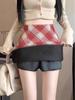 Korean Style Retro Plaid High-Waist Wool A-Line Skirt for Women - 2024 Autumn/Winter Collection
