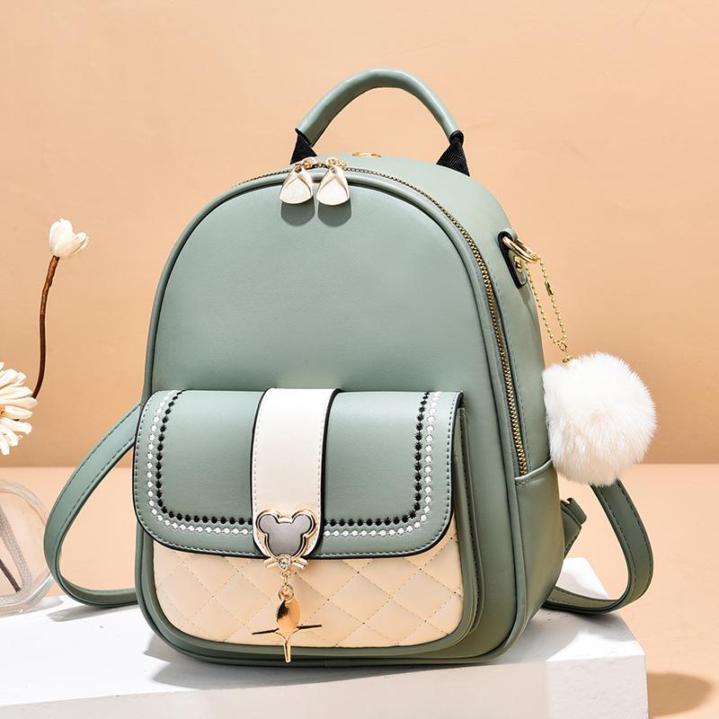 Bag Women's 2025 New Trendy Fashion One Shoulder Oblique Span Multi-purpose Soft Leather Women's Bag Large Capacity Backpack Student Bag