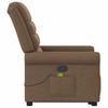 Massage Recliner with Rising Assistance Brown Fabric