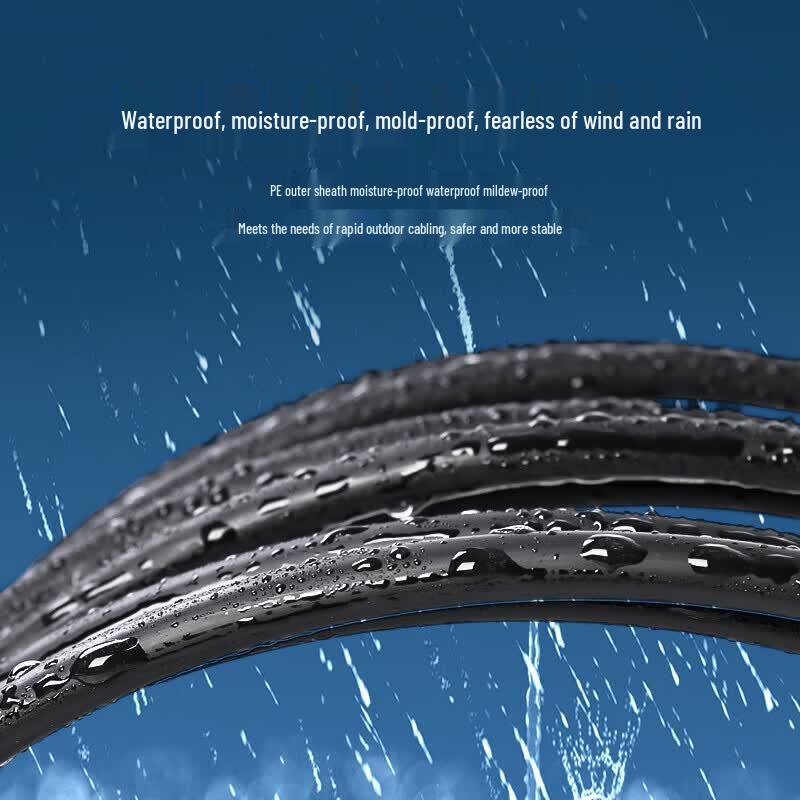 SAMZHE Outdoor Armored Single-Mode Fiber Optic Cable 4-Core LC-LC