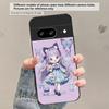Q-version Blue Butterfly For Google Pixel 8 7 9 10 Pixel 10 Pro XL Pixel 9 Pro XL Pixel 8a 7a Pixel 7 Pro Black Glass Phone Case