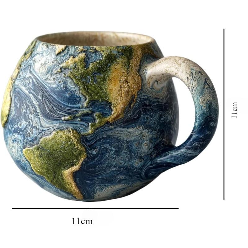 Kolekce planetárních hrnků, Hrnek s embosovanými planetami, Neotřelý cool hrnek na kávu, na čaj, mléko, Dekorace do domácnosti, kanceláře, Dárek pro fanoušky vesmíru