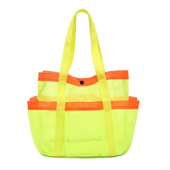 

Сетчатая пляжная сумка Сетчатая сумка для душа Большая вместительная пляжная сумка-тоут Туалетные принадлежности зелёный