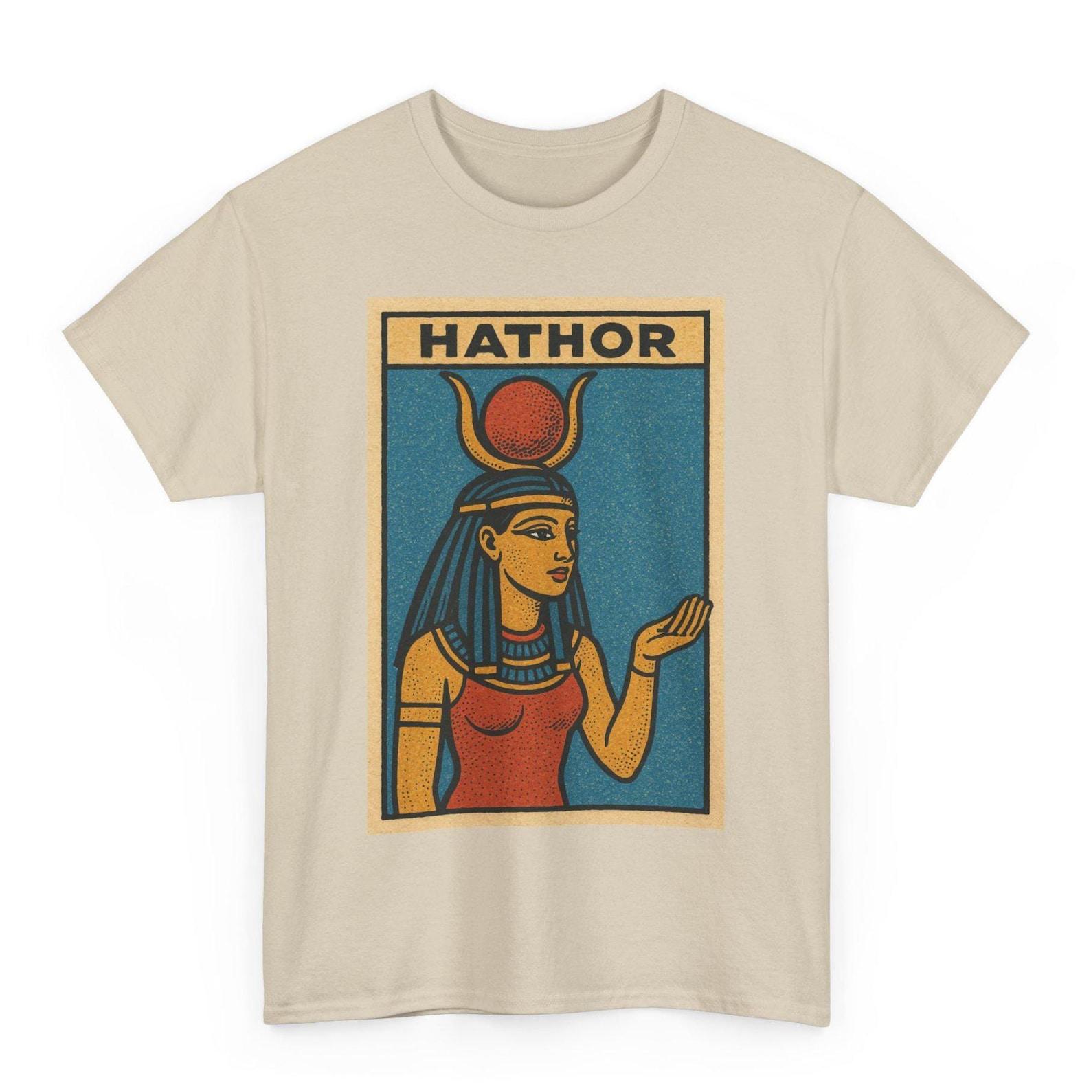 Hathor T-Shirt: Retro Comic Egyptian Goddess Graphic Tee S