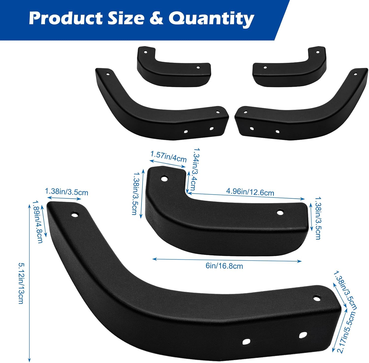 

Mud Flap Delete 4PCS for 2019-2025 Silverado, Front Rear Guards, No Drilling United States