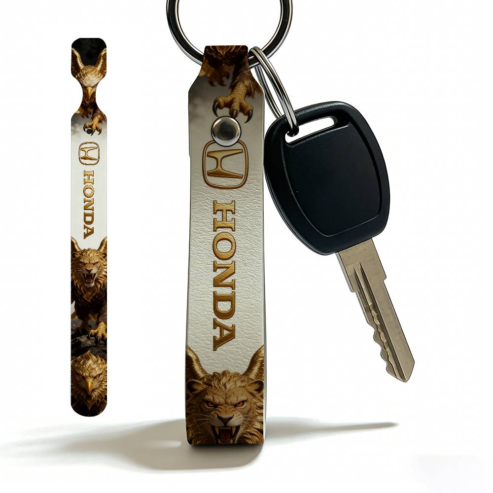 For HONDA ferocious beast Soft PU Leather Motorcycle Keychain Lightweight Key Holder For Scooter Racing LK6