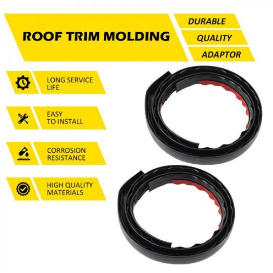 2PCS Roof Drip Molding Weatherstrip Trim For Toyota Tacoma Double CAB 2005-2015