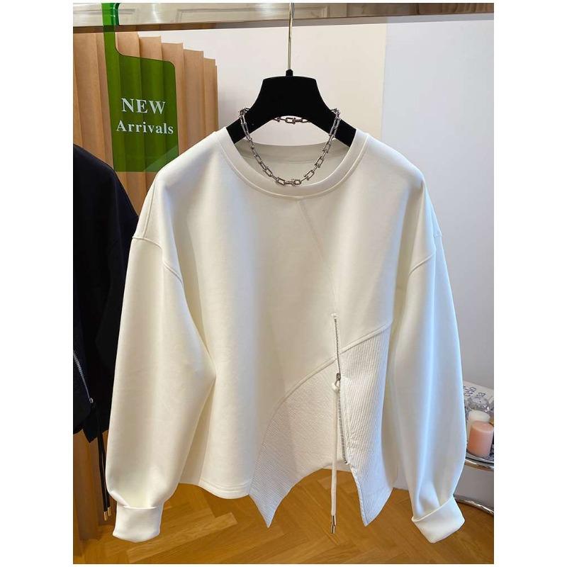 Women S Plus Size Loose Fit Irregular Design Sweatshirt