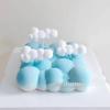 3D Cloud Cake Decorations: Dessert Flags & Fluffy Ball Inserts