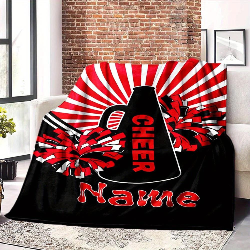 Cheerleading Megaphone Home Customize Your Name Blankets Comfortable Soft Lightweight Allseason Multipurpose Blanket For Picnics Sofas Offices Beds