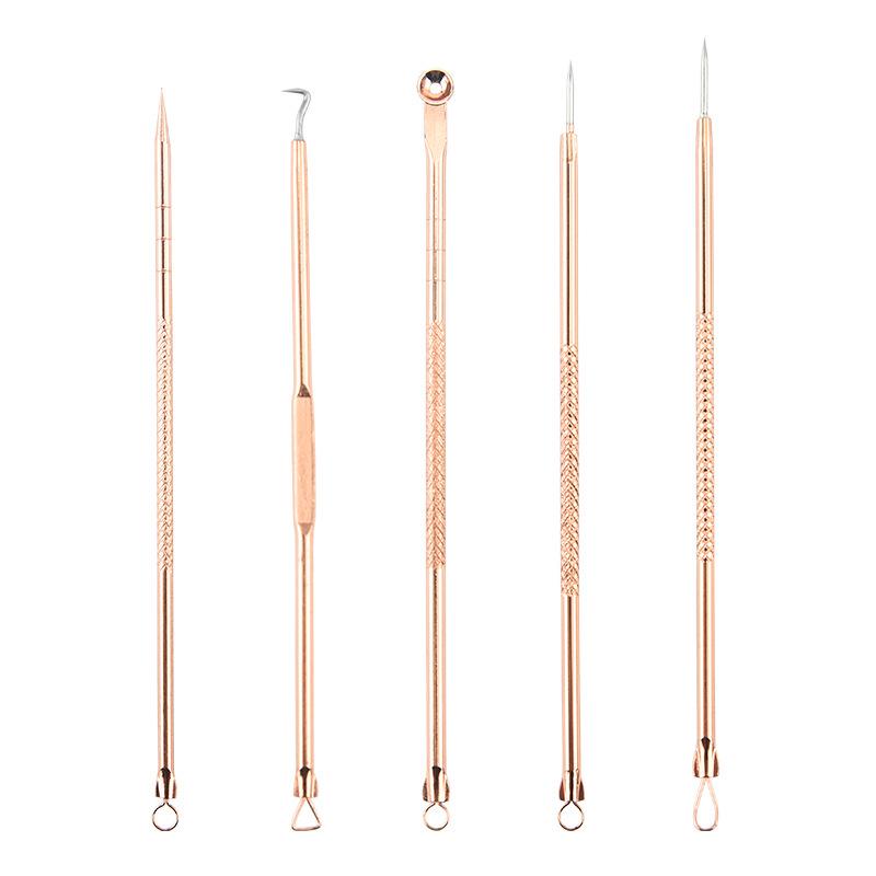5-Piece Stainless Steel Blackhead and Pimple Extractor Set
