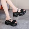 Fashion 8cm Beach Slides for Women Slippers Female Shoes Ladies Summer 2024 New Summer Flat Slipper Women Thick Bottom Women's Flip Flop