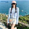 Jeanswest Women's Autumn Cat Tail Print Cotton Long-Sleeve T-Shirt