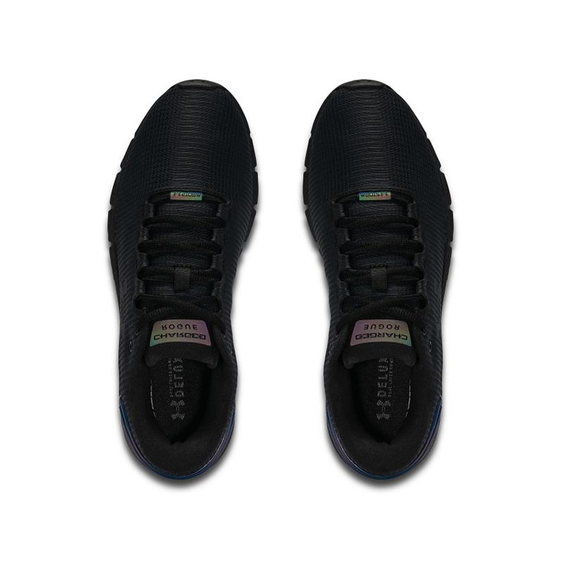 Under Armour Comfortable Breathable Shock Absorbing Durable Low Top Running Shoes Unisex sneaker Black 3025250-003