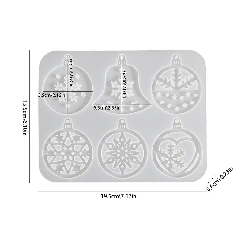 Christmas Series Pendant Ornament Epoxy Resin Silicone Mold Diy Jewelry Keychain Decoration Supplies