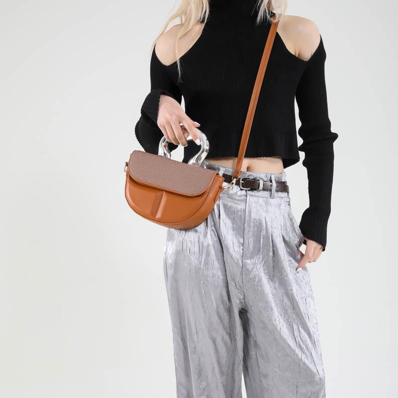 Summer New Niche Design Hand Bag Simple Trend Fashion Shoulder Messenger Bag Solid Color Versatile