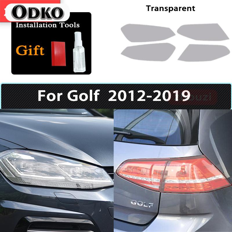 Car Headlight Protective Film For Volkswagen VW Golf 7 8 MK7 12-19 20- Car Tint Black Film Taillight Transparent TPU Sticker