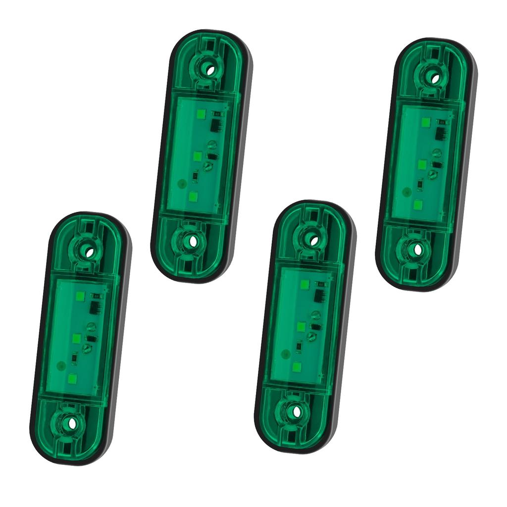 X-STYLE Side Markers, LED, , 24V, Green, Truck Side Marker Lamp, Car Width Light,