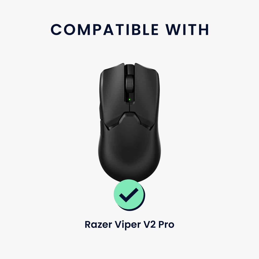 Kwmobile držadlo myši kompatibilní s páskou Razer Viper V2 Pro Grip - protiskluzová Předřezaná tloušťka 0,5 mm černá