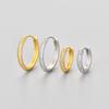 Elegant Micro-Pave Circle Earrings 2024: Trendy Niche Design, Simple Ear Cuff, Light Luxury High-End Style.