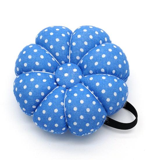 Pin Cushion Pumpkin Shape Anti-fade Fabric Wrist Needle Cushion Pad for Household