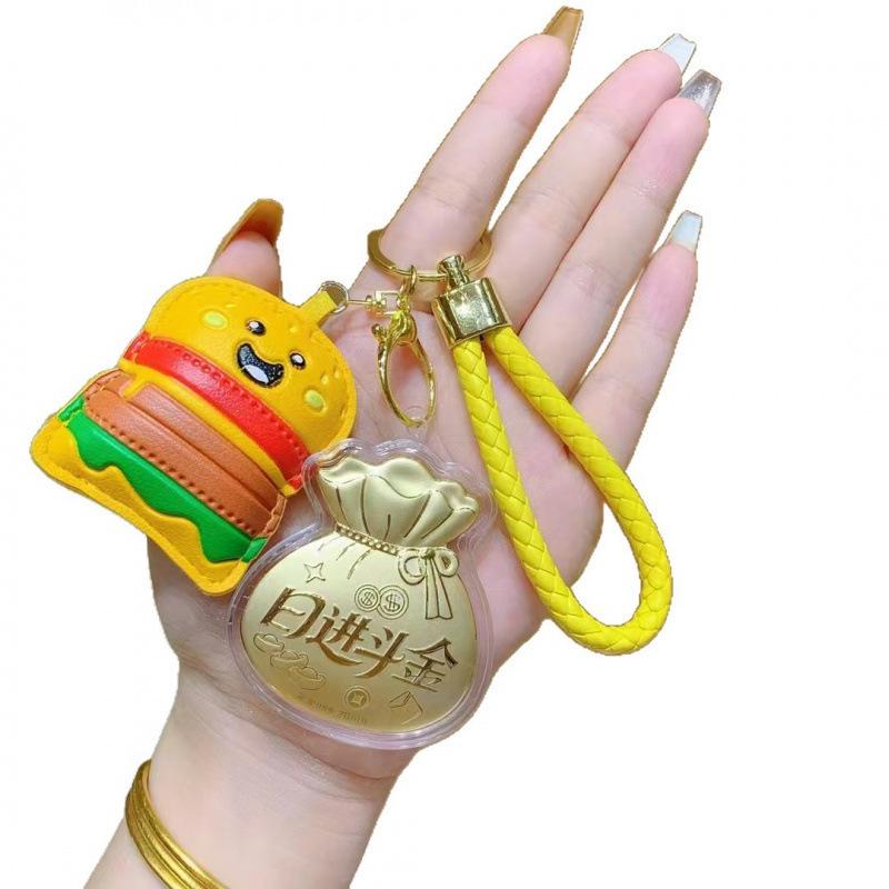 Shuibei 999 Pure Gold Good Luck Keychain: Wealth-Attracting Charm Gift for Partner