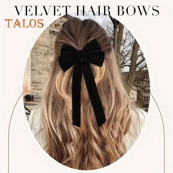 4Pcs Christmas Velvet Bow Ribbon Gifts Garlands Windows Doors Walls Stairs Bow Embellishments Handmade Decoration