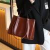Genuine Leather Women's Bag Korean Autumn and Winter New Large Capacity Commuting Tote Bag Head Layer Cowhide Leather One Shoulder Handbag