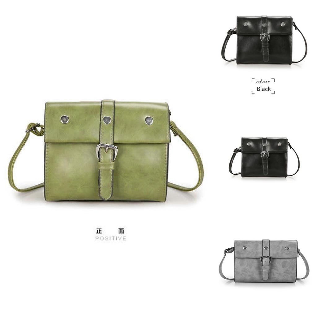Shoulder Bag Crossbody Handbag Pu Leather Women Flap Chic Square Large Capacity