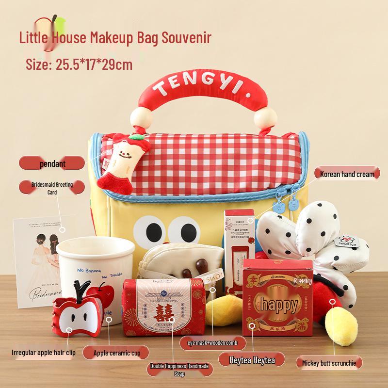 Geantă de machiaj elegantă pentru domnișoarele de onoare - Set cadou perfect pentru nuntă