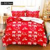 Red Christmas Bedding Set Duvet Cover Set 3d Bedding Digital Printing Queen Size Bedding Set Fashion Design