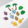 New Trendy Monstera Leaves Acrylic Earrings for Women Fashion Coconut Tree Palm Leaf Plant Drop Earring Boho Beach Jewelry Gifts