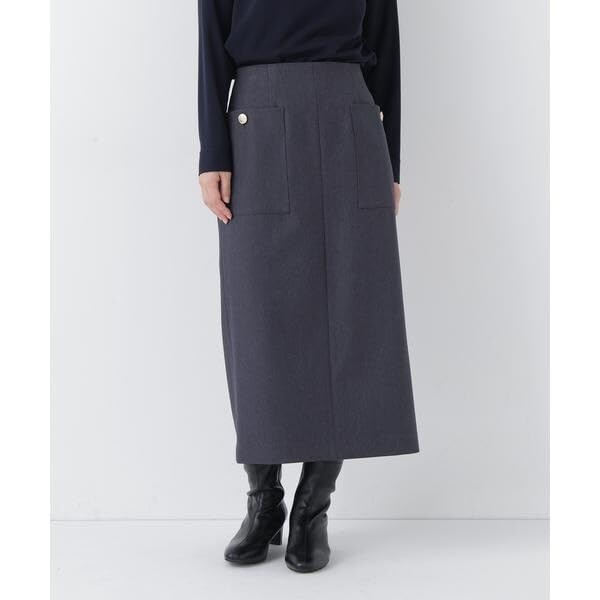Beauty Herringbone Narrow Skirt [Natural Basic] [Charcoal/S]