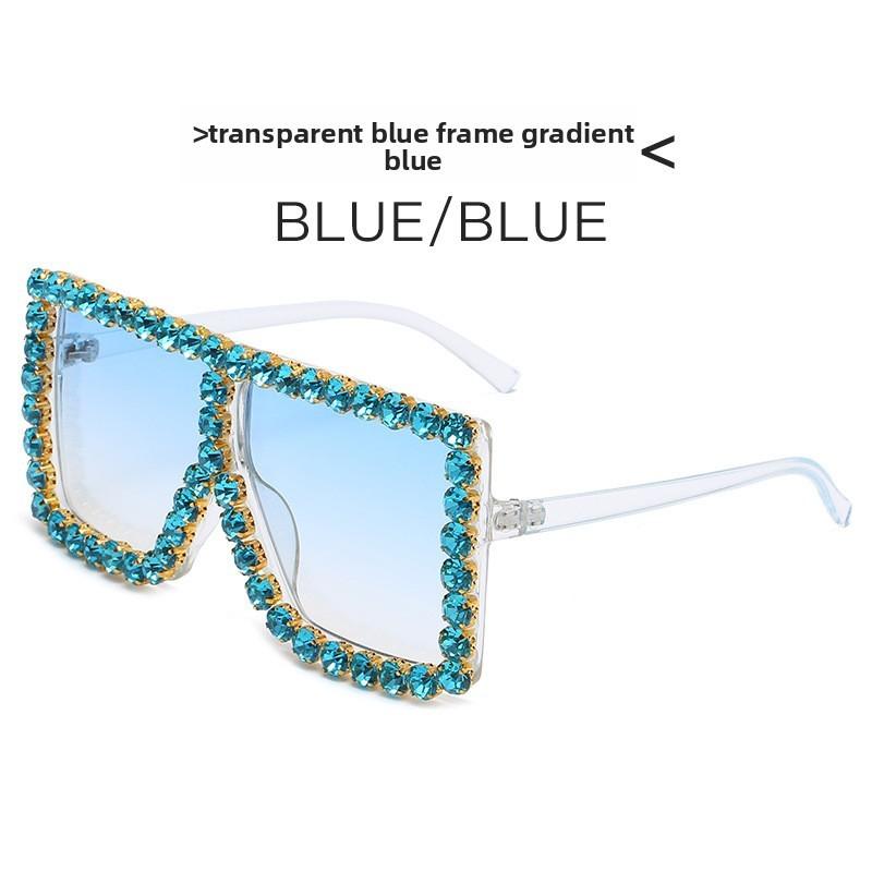 White Frame Square Eyewear With Pc Material For Stylish Outdoor And Stage Performances
