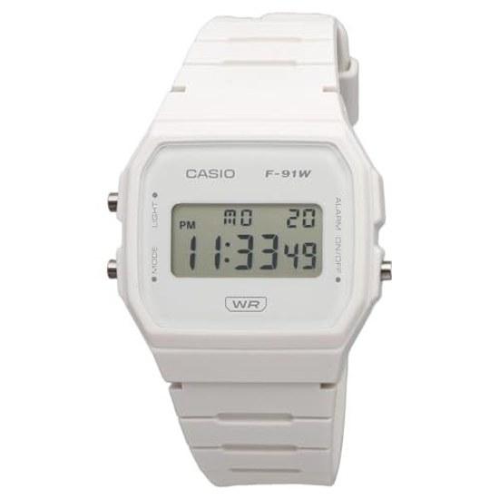 CASIO Digital Unisex Wristwatch Cheap F-91WB-7A No Makeup Box Simple Packaging Biomass Plastic Band White