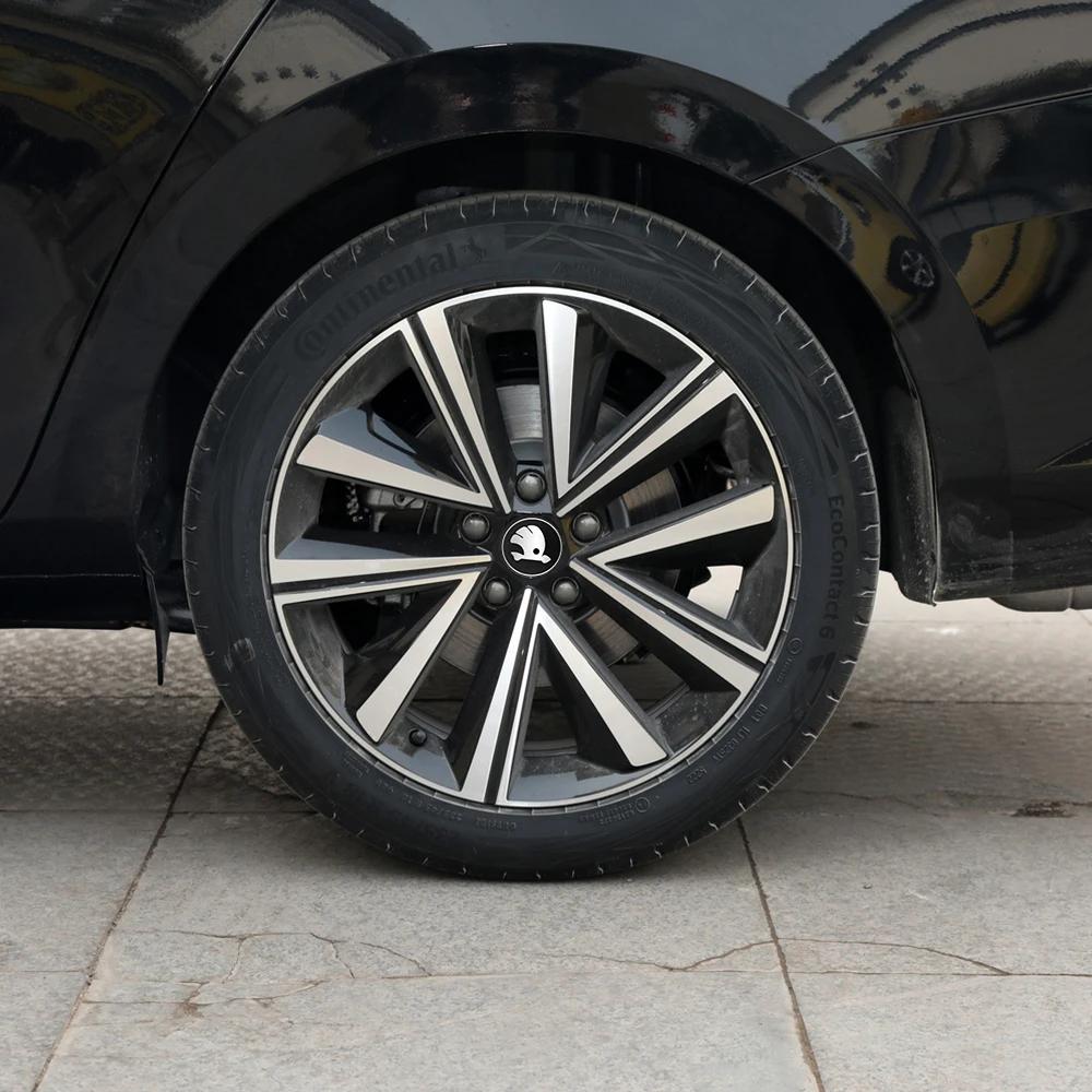 Car Sticker 2025 Hot 4Pcs 56/60/65/68MM Wheel Center Hub Caps Sticker Tire Rim Cover For Skoda Octavia A5 3 2 VRS Vision Kodiaq