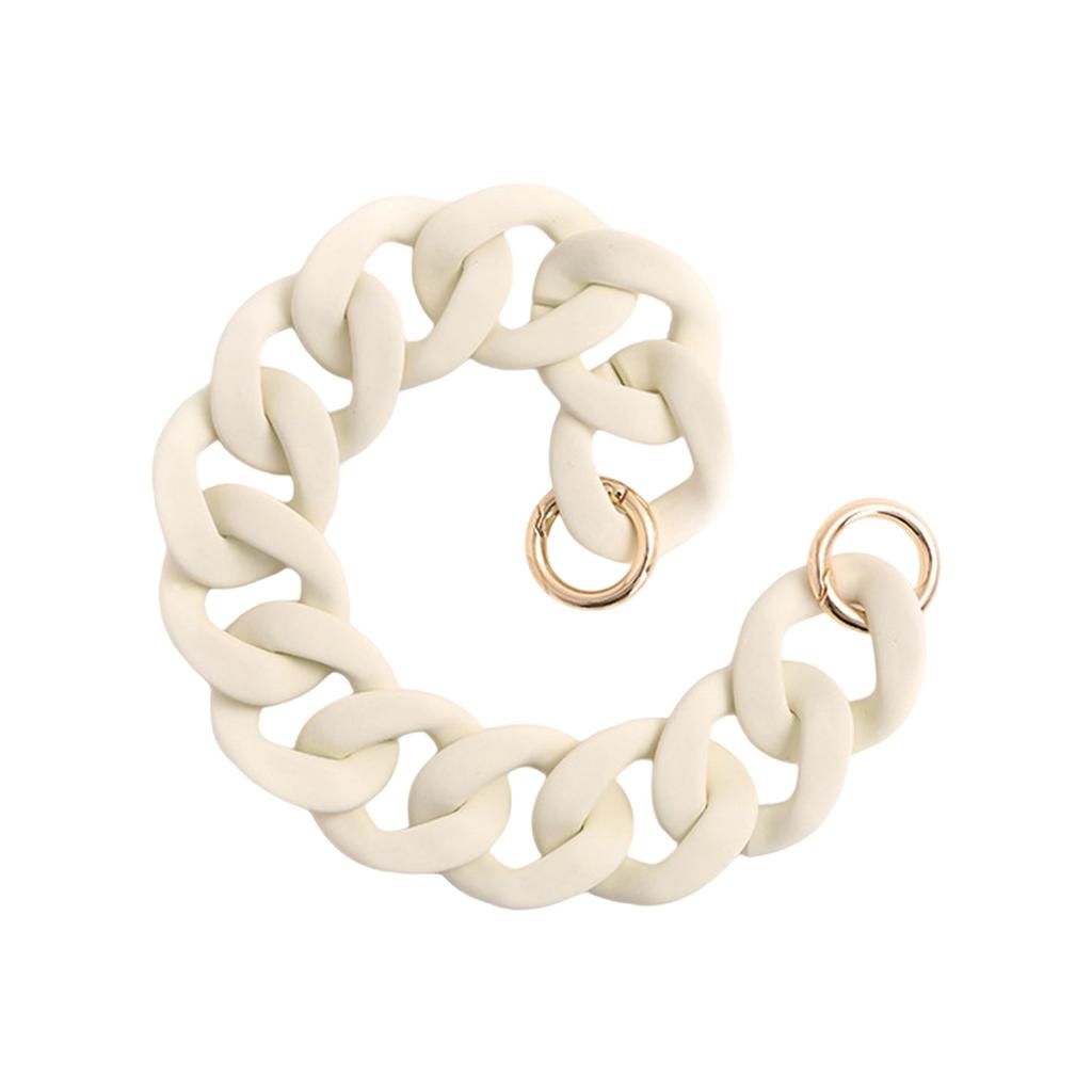 Chaîne de sac à main en acrylique Sangle de chaîne plate Sangles de sac à main en acrylique Remplacement à la mode Poignées de sac à main pour l'artisanat DIY