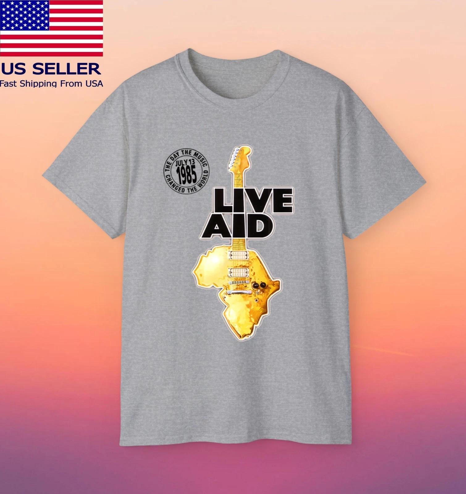 Live Aid 1985 Men s Grey Size S-5XL S