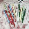 10Pcs Christmas -Themed Retractable Ballpoint Pens - Multicolor Soft Grip Pens with Random Christmas Tree Designs, Fine Point, Ideal for Students and