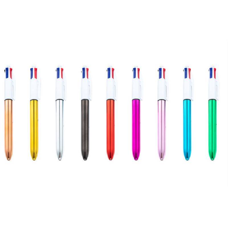Multicolor Push Pen With Bullet Tip For Students And Office Use