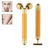 2 In 1 Face Massager Roller Facial Golden Pulse Electric 3d Roller And T Shape Arm Eye Nose Head Massager Instant Face Lift Anti Wrinkles Skin Tighten