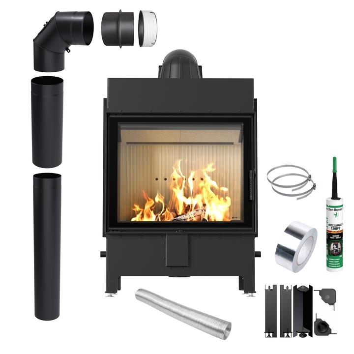 Fireplace KRATKI LUCY 15 kW Ø200 Ecodesign Mounting Kit with Closing