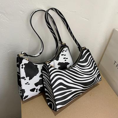 Fashion Shoulder Bags for Women Fashion Zebra Print Women Luxury Handbag PU Leather Simple Underarm Shoulder Bag Totes Purses