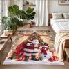 Weihnachts-Benutzerdefinierter Name Gedruckter Quadratischer Teppich Weicher Rutschfester Boden Teppich Für Schlafzimmer Feiertagsgeschenk