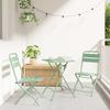 VidaXL Folding Garden Chairs 2 Pcs Mint Green 42x52x82 Cm Powder-Coated Steel 42002940