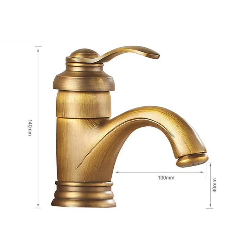 Bathroom Faucet Solid Brass Golden Faucets Single Handle Bathroom Vanity Water Mixer Taps Bath Crane Water Faucet Brass