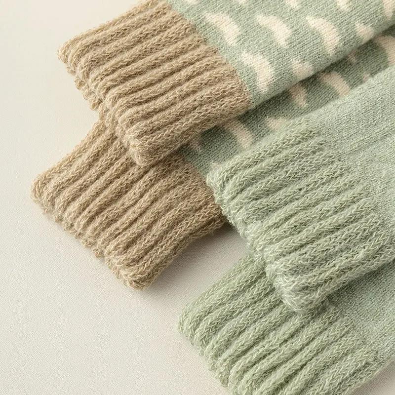 1 Paar Wadenlange Warme Fleecefutter Lässige Verdickte Herbst/Winter Dicke Socken Boden Lange Socke Schlaf Socken